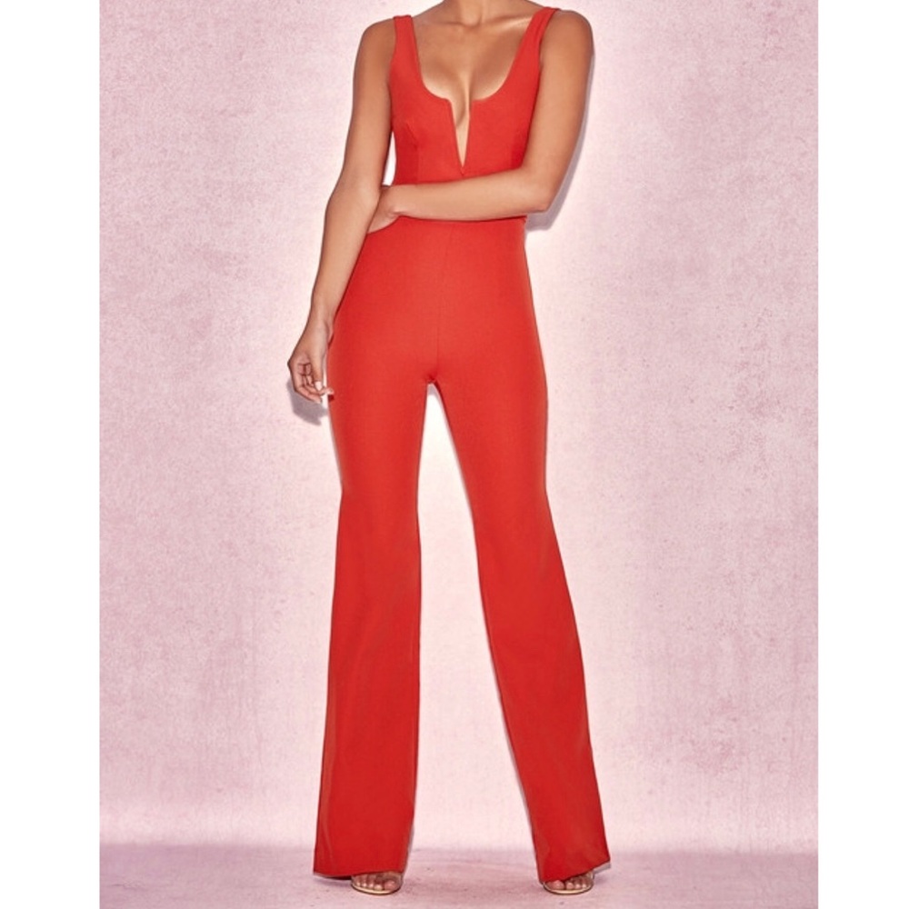 House of CB London “Natalja” burnt orange jumpsuit